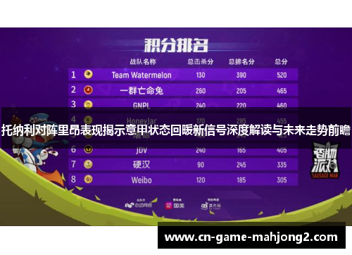 托纳利对阵里昂表现揭示意甲状态回暖新信号深度解读与未来走势前瞻